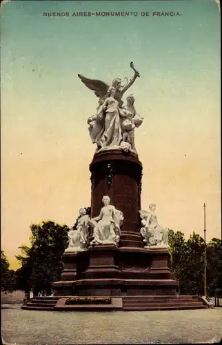 Ak Buenos Aires Argentinien, Monumento de Francia