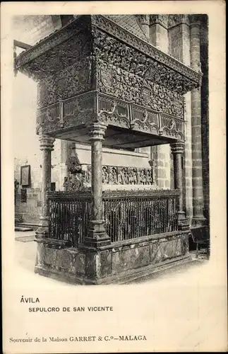 Ak Avila Kastillen und Leon, Sepulcro de San Vicente