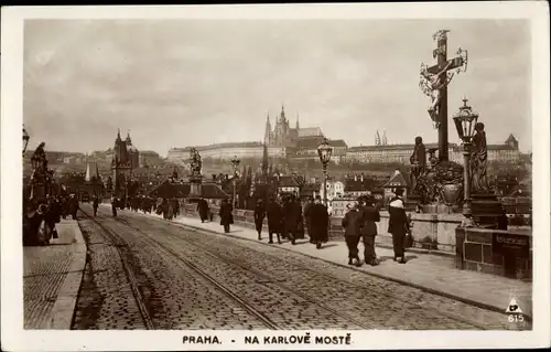 Ak Praha Prag Tschechien, Na Karlove Moste