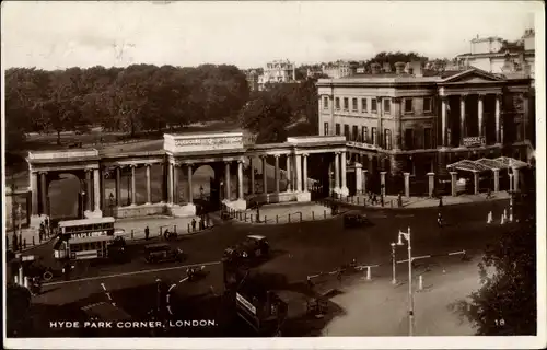 Ak London City England, Hyde Park Corner