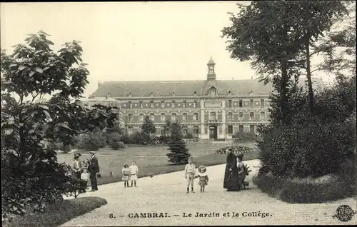 Ak Cambrai Nord, Le Jardin et le College