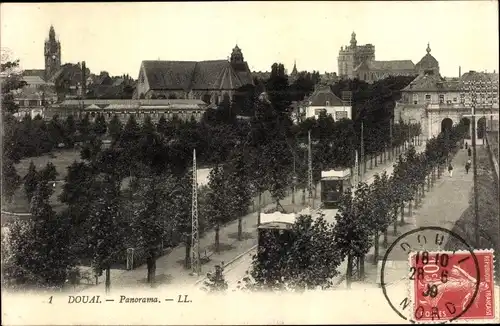 Ak Douai Nord, Panorama, Straßenbahn