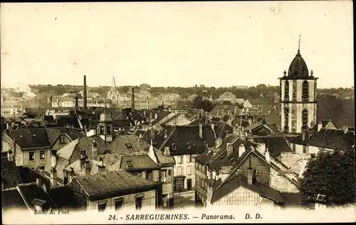 Ak Sarreguemines Saargemünd Lothringen Moselle, Panorama
