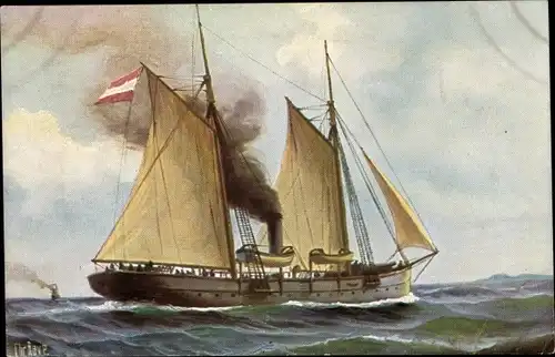 Künstler Ak Rave, Chr., Marine Galerie 162, Österreichisches Kriegsschiff, Von der Tann, Kanonenboot