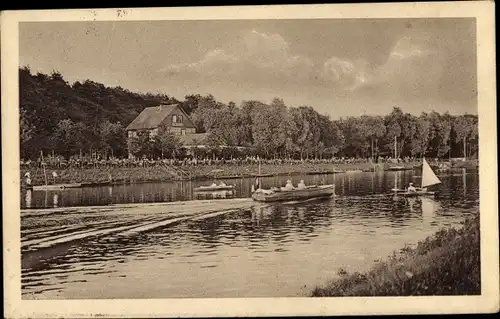 Ak Berlin Zehlendorf Wannsee, Kohlhasenbrück, Familienrestaurant Ruderheim