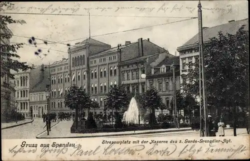 Ak Berlin Spandau, Stresowplatz, Kaserne des 5. Garde Grenadier Regiments