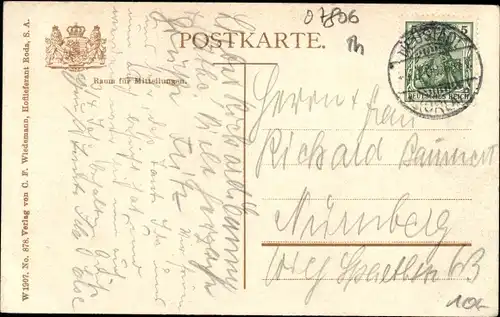 Ak Neustadt an der Orla, Etablissement Fürstengarten