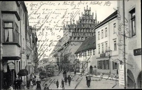 Ak Neustadt an der Orla, Carl Alexanderstraße, Rathaus