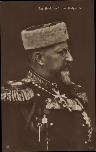 Ak König Ferdinand I. von Bulgarien, Portrait