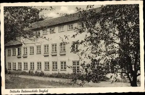 Ak Berghof Harrislee in Schleswig Holstein, Blick auf die Deutsche Bauernschule