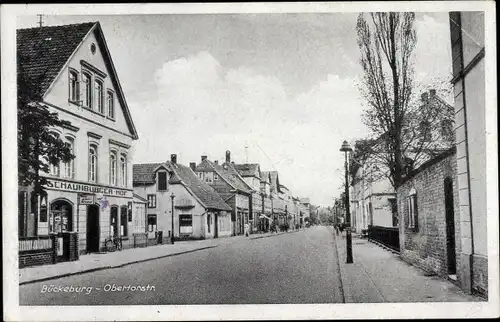 Ak Bückeburg im Kreis Schaumburg, Partie auf der Obertorstraße, Hotel Schaumburger Hof