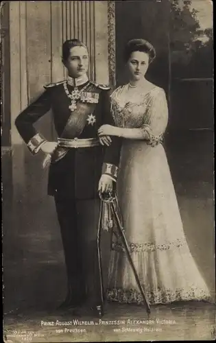 Ak Prinz August Wilhelm von Preußen, Prinzessin Alexandra Victoria, Liersch