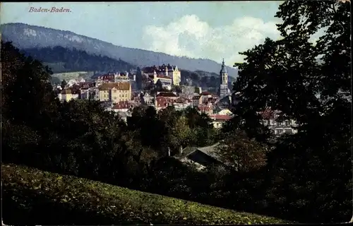 Ak Baden Baden am Schwarzwald, Gesamtansicht, Sommerlandschaft