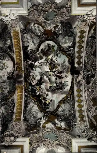 Ak Trier an der Mosel, Paulinuskirche, Deckengemälde "Der Triumph des heiligen Paulinus"