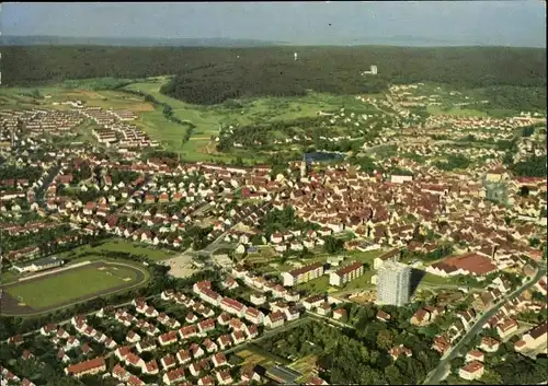 Ak Sindelfingen in Württemberg, Fliegeraufnahme, Gesamtansicht