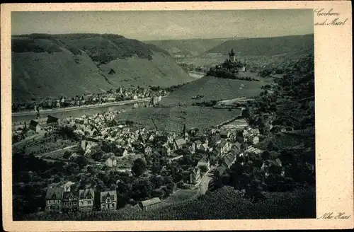 Ak Cochem an der Mosel, Gesamtansicht mit Burg