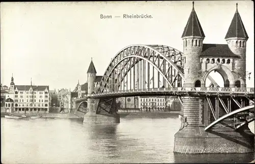 Ak Bonn am Rhein, Rheinbrücke