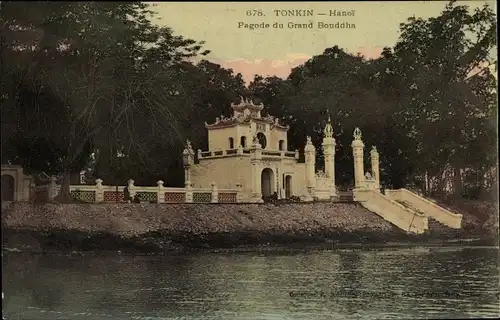 Ak Hanoi Tonkin Vietnam, Pagode du Grand Bouddha