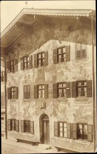 Ak Mittenwald in Oberbayern, Hausfassade