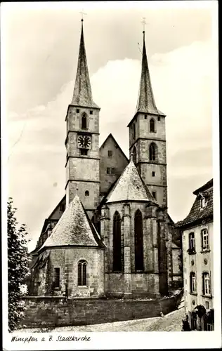 Ak Bad Wimpfen am Berg am Neckar, Stadtkirche