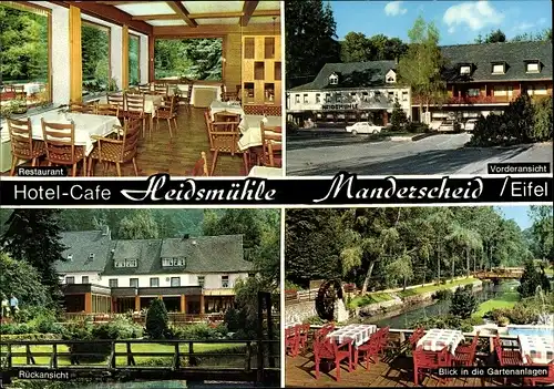 Ak Manderscheid in der Eifel, Hotel Cafe Heidsmühle, Innenansicht