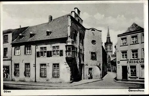 Ak Düren im Rheinland, Gewandhaus, Friseur