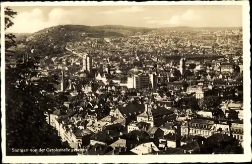 Ak Stuttgart Baden Württemberg, Blick von der Gerokstraße