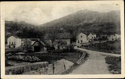 Ak Glandage Drôme, Entree du Village