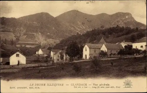 Ak Glandage Drôme, Vue generale