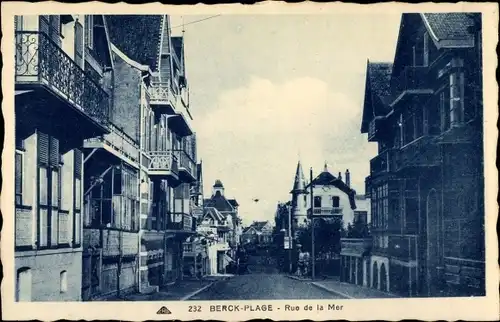 Ak Berck Plage Pas de Calais, La Rue de la Mer