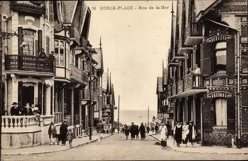 Ak Berck Plage Pas de Calais, Rue de la Mer