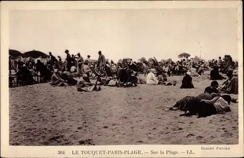 Ak Le Touquet Paris Plage Pas de Calais, Strandpartie