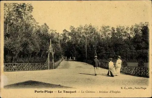 Ak Le Touquet Paris Plage Pas de Calais, Le Château, Avenue d'Etaples