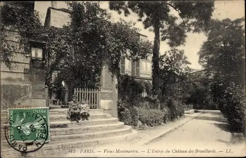 Ak Paris XVIII. Arrondissement Buttes-Montmartre, L'Entree du Chateau des Brouillards