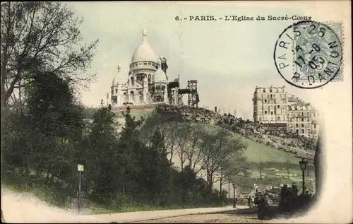 Ak Paris XVIII. Arrondissement Buttes-Montmartre, L'Eglise du Sacre Coeur