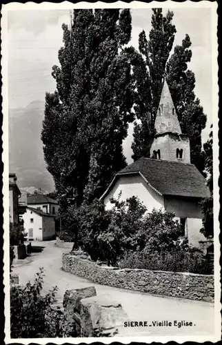 Ak Sierre Kanton Wallis, Vieille Eglise