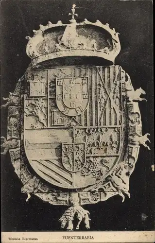 Wappen Ak Hondarribia Fuenterrabia Baskenland, Wappen der Stadt
