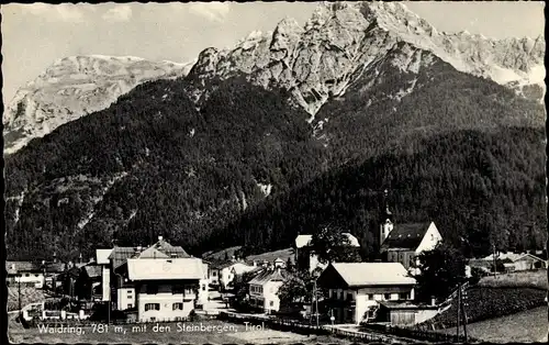 Ak Waidring in Tirol, Teilansicht mit den Steinbergen