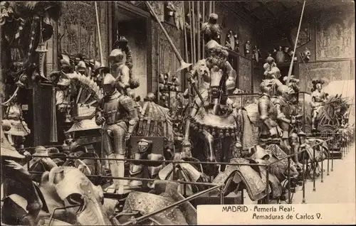 Ak Madrid Spanien, Armeria Real, Armaduras de Carlos V