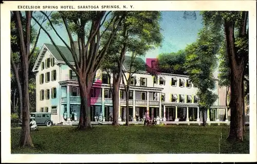 Ak Saratoga Springs New York USA, Excelsior Spring Hotel, Panorama