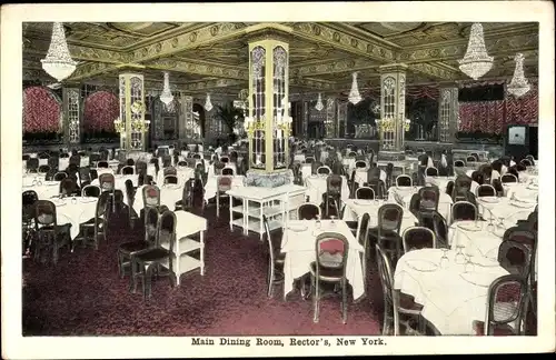 Ak New York USA, Main Dining Room, Rector's