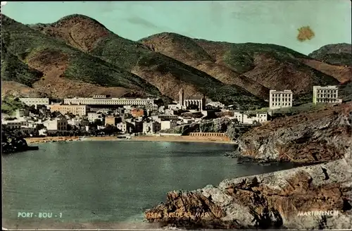 Ak Portbou Port Bou Katalonien, Panorama