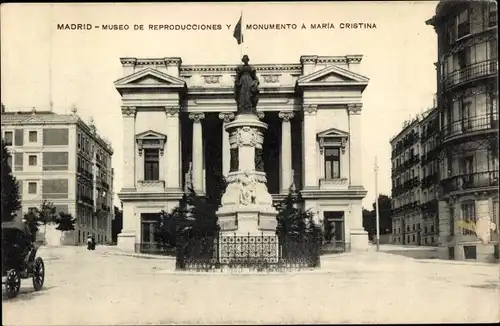 Ak Madrid Spanien, Museo de Reproducciones y Monumento á María Cristina