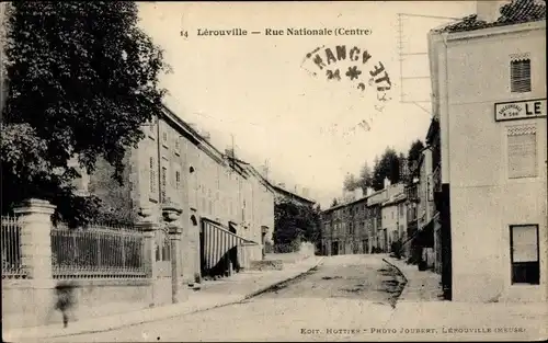 Ak Lerouville Lothringen Meuse, Rue Nationale, Centre