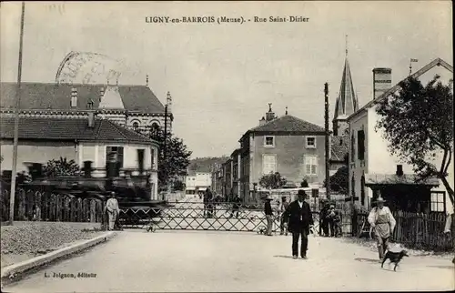 Ak Ligny en Barrois Meuse, Rue Saint Dizler