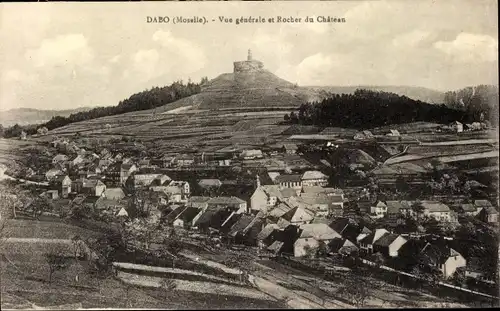 Ak Dagsburg Dabo Lothringen Moselle, Vue générale et Rocher du Château