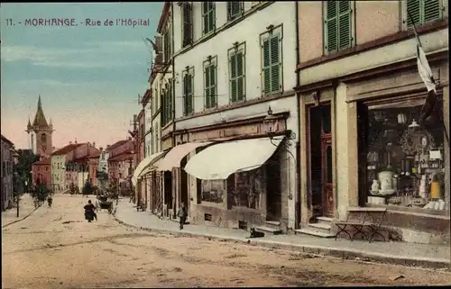 Ak Morhange Mörchingen Lothringen Moselle, Rue de l'Hôpital