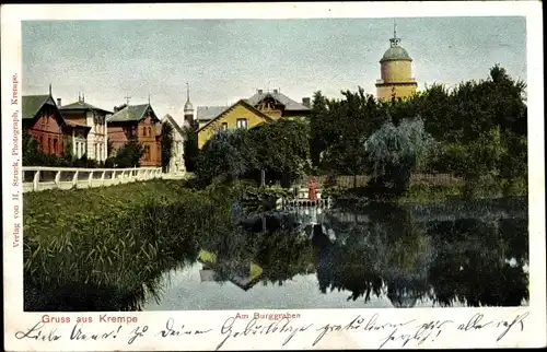 Ak Krempe in Holstein, Partie am Burggraben