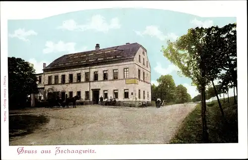 Ak Zschaagwitz Seelitz in Mittelsachsen, Gasthof