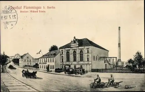 Ak Flemmingen Hartha in Sachsen, Gasthof Flemmingen